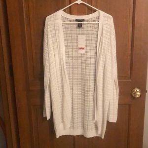 White cardigan new with tags!!